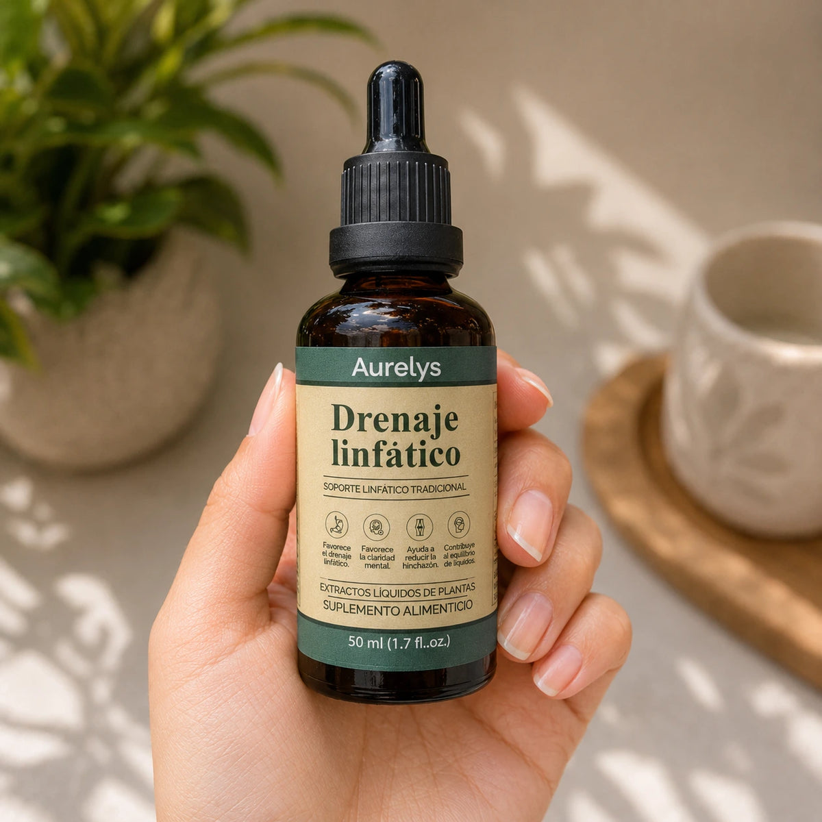 Aurelys Drenaje Linfático, extractos líquidos de plantas, 50 ml