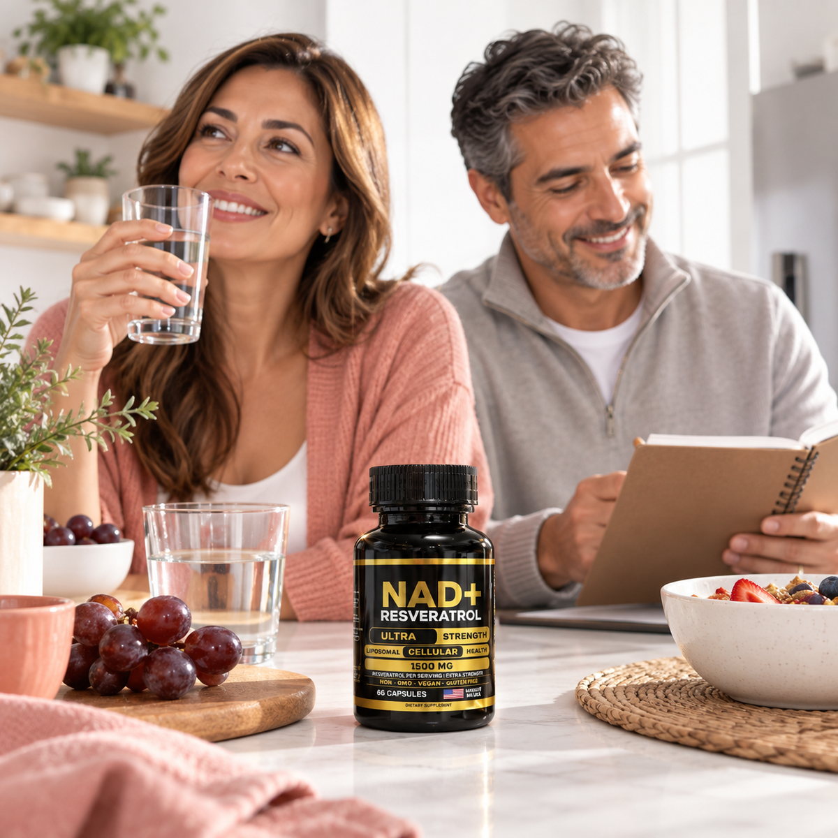 NAD+ Resveratrol, bienestar en tu rutina diaria