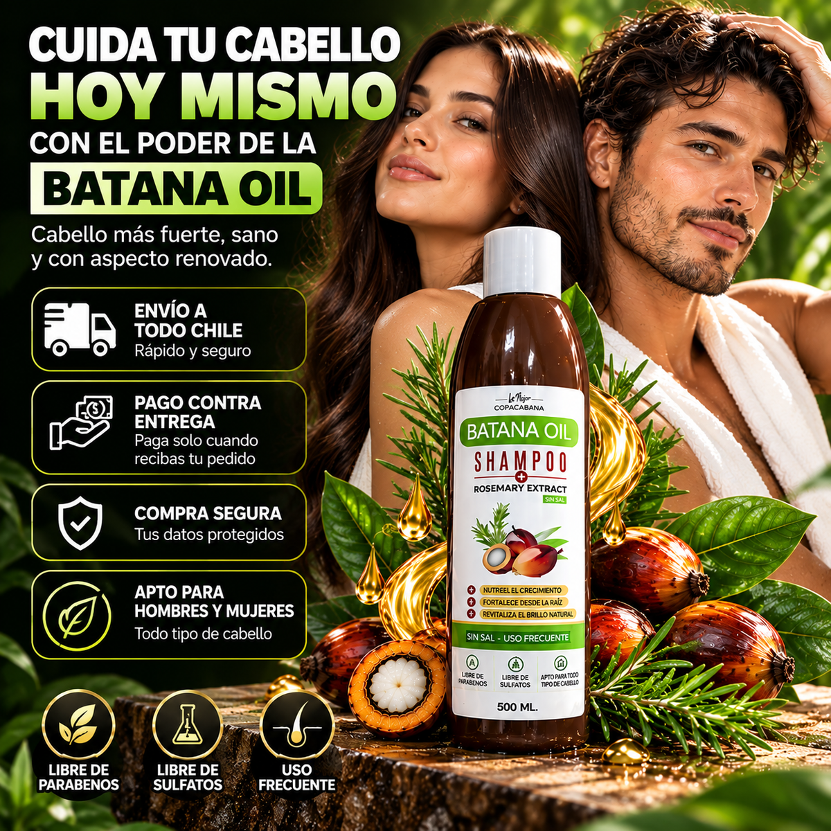Shampoo Batana Crecimiento Cabello