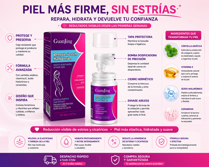Piel más firme, sin estrías – GuanJing Crema Anti Estrías, ingredientes