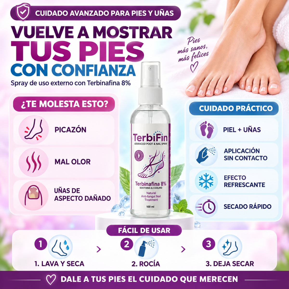 TerbiFin Spray, vuelve a mostrar tus pies con confianza