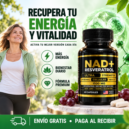 NAD+ Resveratrol Americano 60 Cápsulas