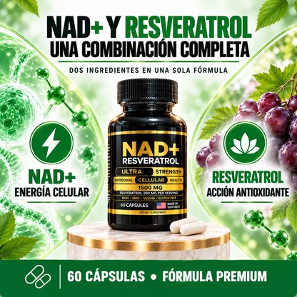 NAD+ Resveratrol Americano 60 Cápsulas