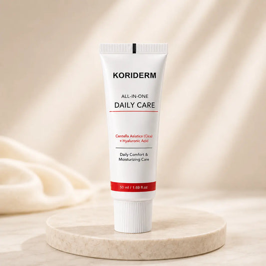 KORIDERM Cica & Hyaluronic Acid Face Cream for All Skin Types, Lightweight Daily Facial Moisturizer for Calming Hydration, Morning & Evening Use, 50 Ml, Hydrate, Moisture