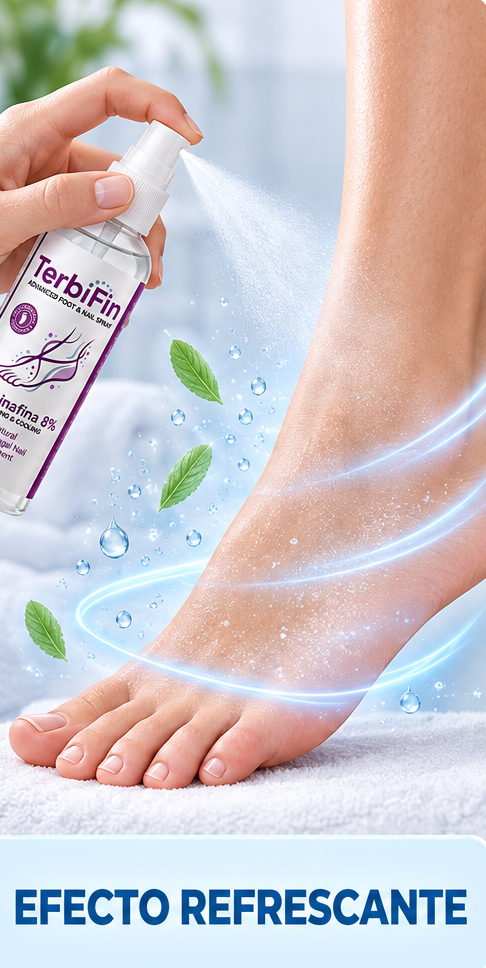 TerbiFin Spray, efecto refrescante al aplicar