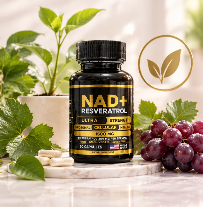 NAD+ Resveratrol, vegano y sin OGM