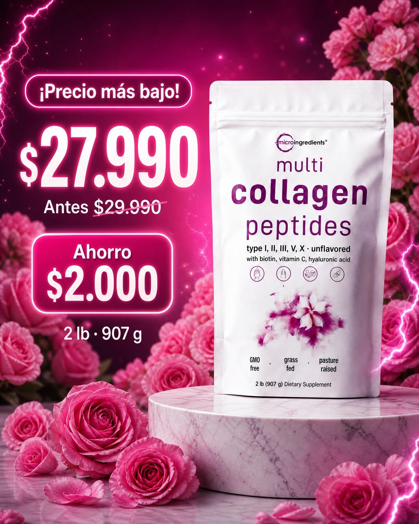 Colágeno Multi Péptidos en Polvo
