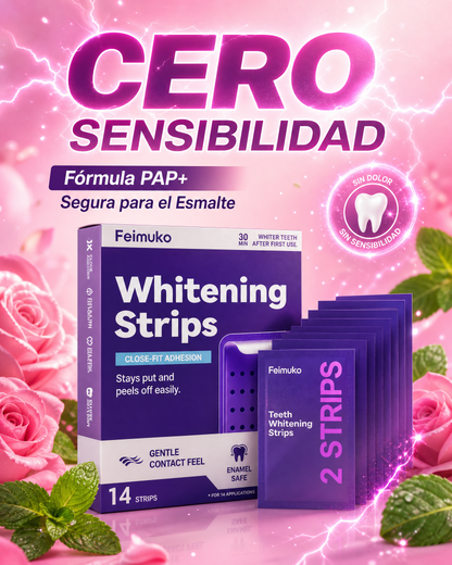 Tiras Blanqueadoras Dentales Adherentes