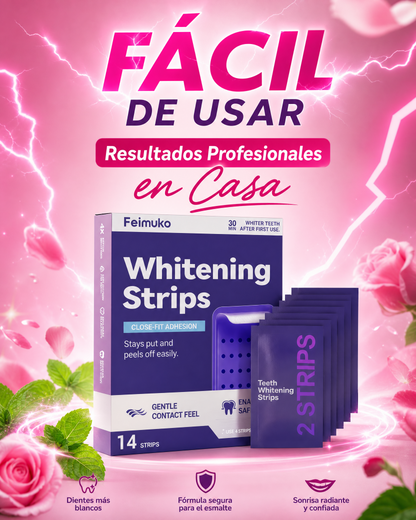 Tiras Blanqueadoras Dentales Adherentes