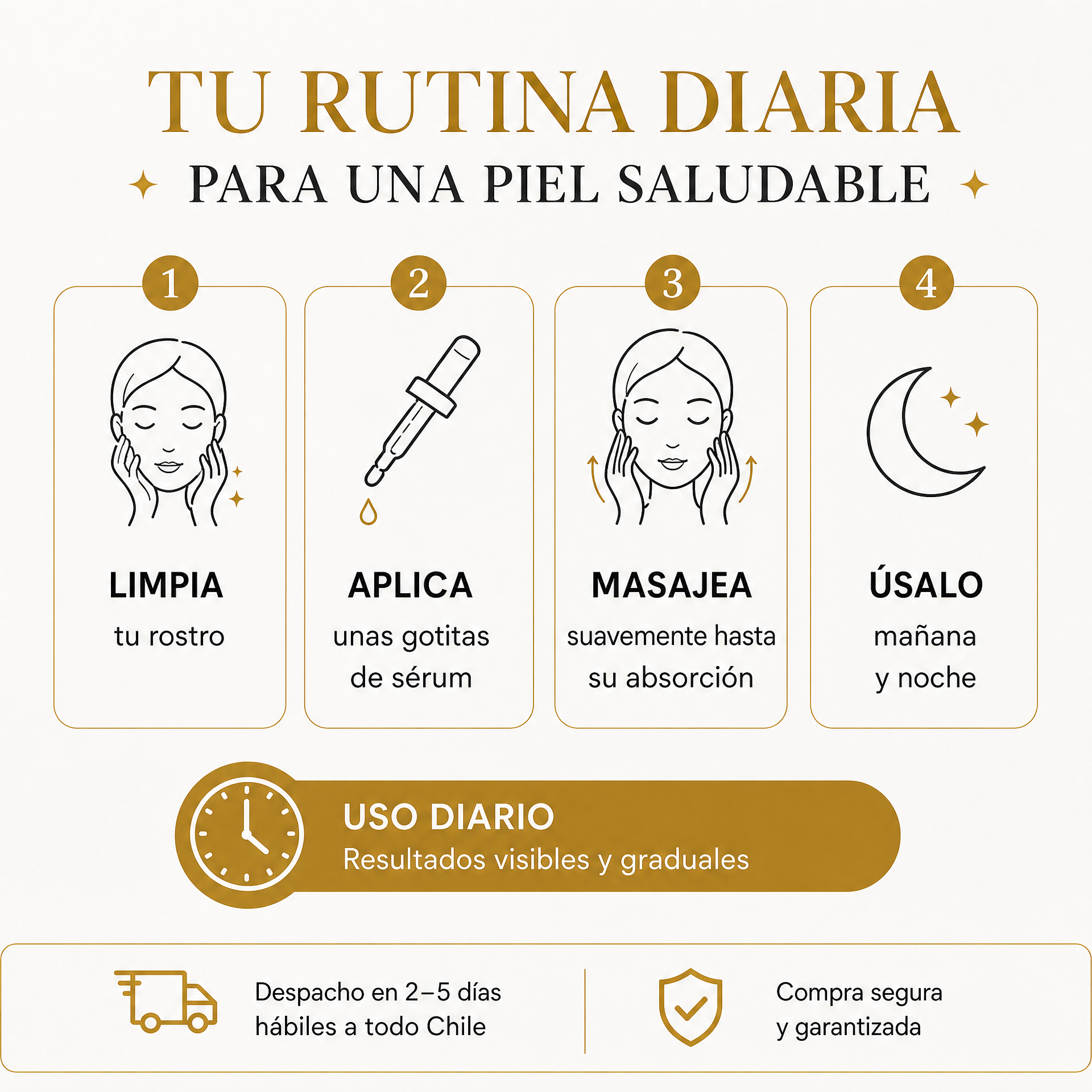 Rutina diaria de uso del Sérum Facial Flower Secret