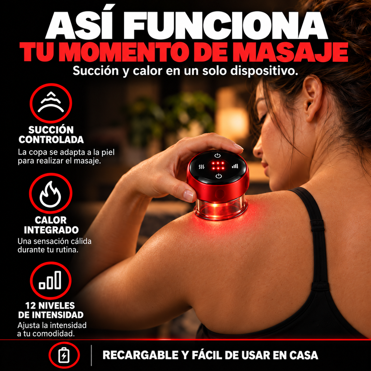 Ventosa Terapéutica Eléctrica Masajeador