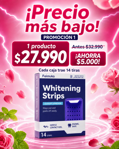 Tiras Blanqueadoras Dentales Adherentes