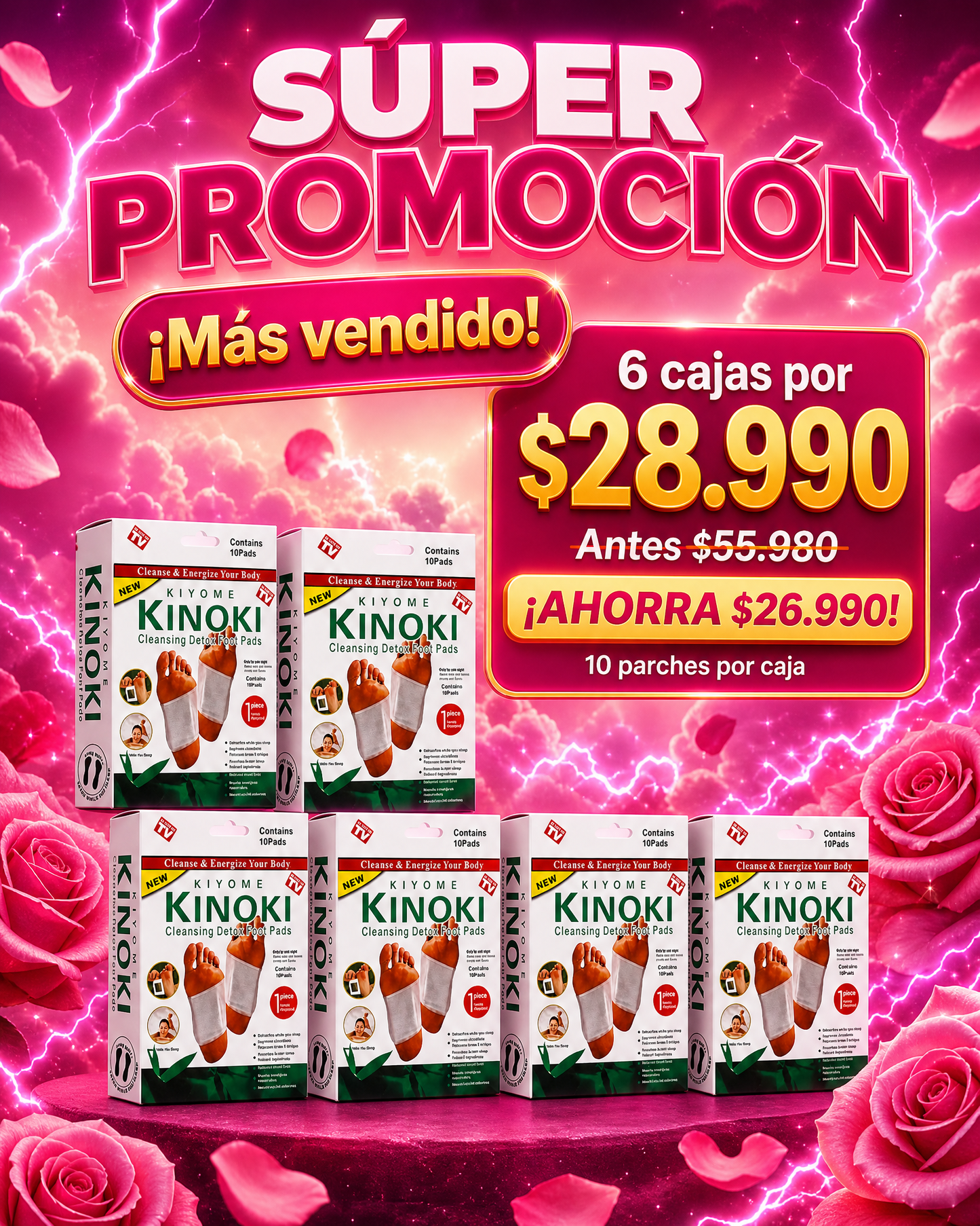 Parches Kinokis para pie