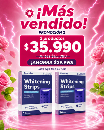 Tiras Blanqueadoras Dentales Adherentes