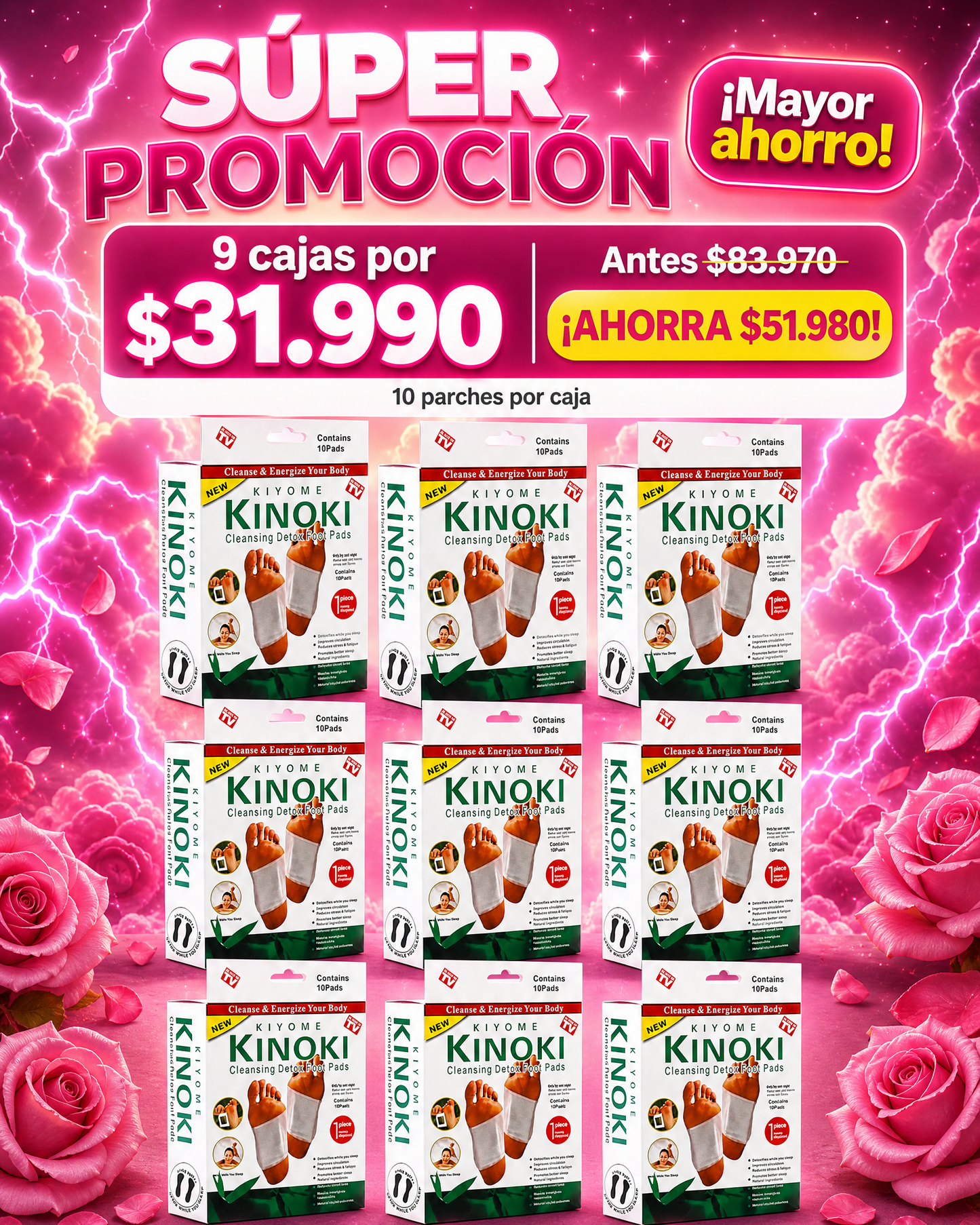 Parches Kinokis para pie